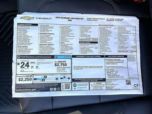 New 2026 Chevrolet Silverado 1500 RST w/ Safety Package image 14