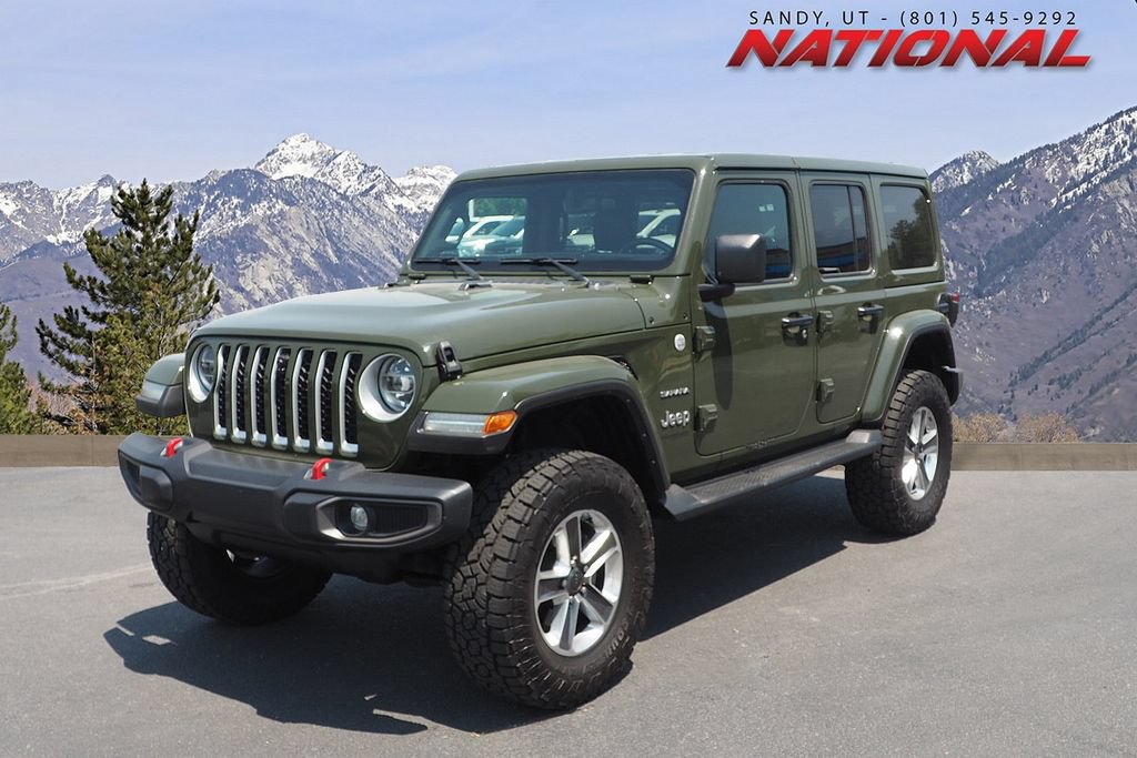 Used 2022 Jeep Wrangler Unlimited Sahara w/ LED Lighting Group AWD/4WD image 1