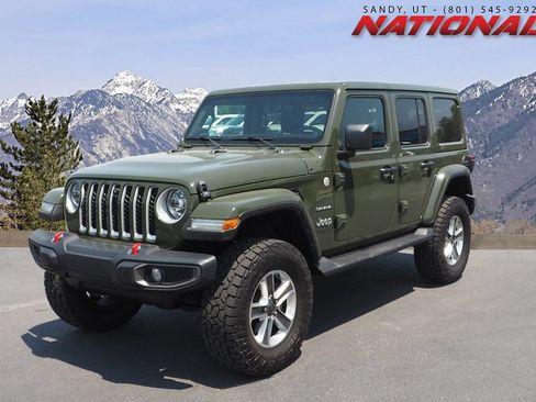 Used 2022 Jeep Wrangler Unlimited Sahara w/ LED Lighting Group AWD/4WD image 1