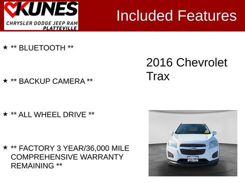 Used 2016 Chevrolet Trax LS AWD/4WD image 2