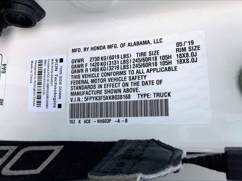 Used 2019 Honda Ridgeline RTL image 36