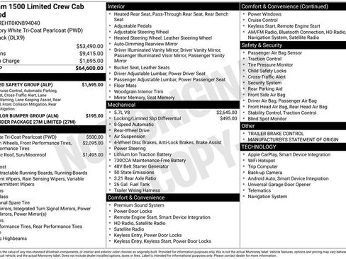Used 2019 RAM 1500 Limited w/ Advanced Safety Group image 34