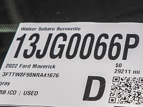 Used 2022 Ford Maverick XLT w/ Equipment Group 300A Standard AWD/4WD image 29