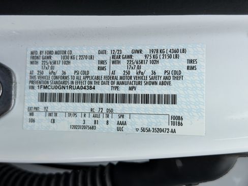 Certified 2024 Ford Escape Active FWD image 31