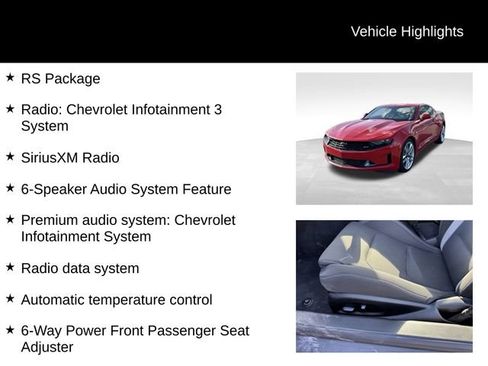 Used 2023 Chevrolet Camaro LT w/ RS Package RWD image 7