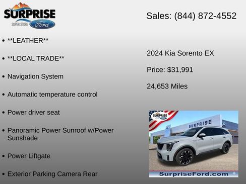 Used 2024 Kia Sorento EX w/ Panoramic Sunroof Package FWD image 12