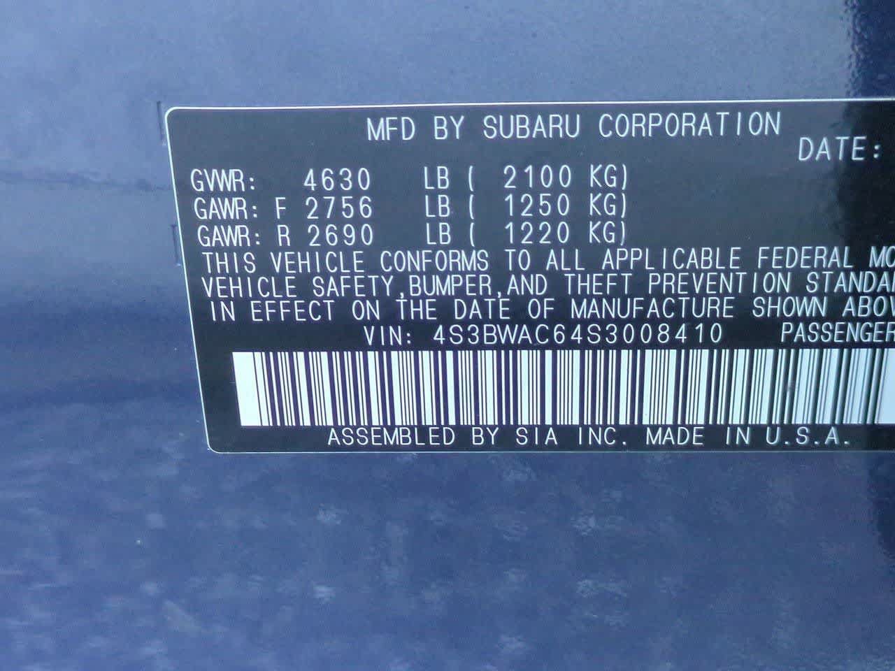 Certified 2025 Subaru Legacy Premium w/ Popular Package #1A AWD/4WD image 33