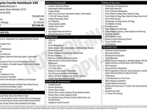 Certified 2024 Toyota Corolla XSE FWD image 3