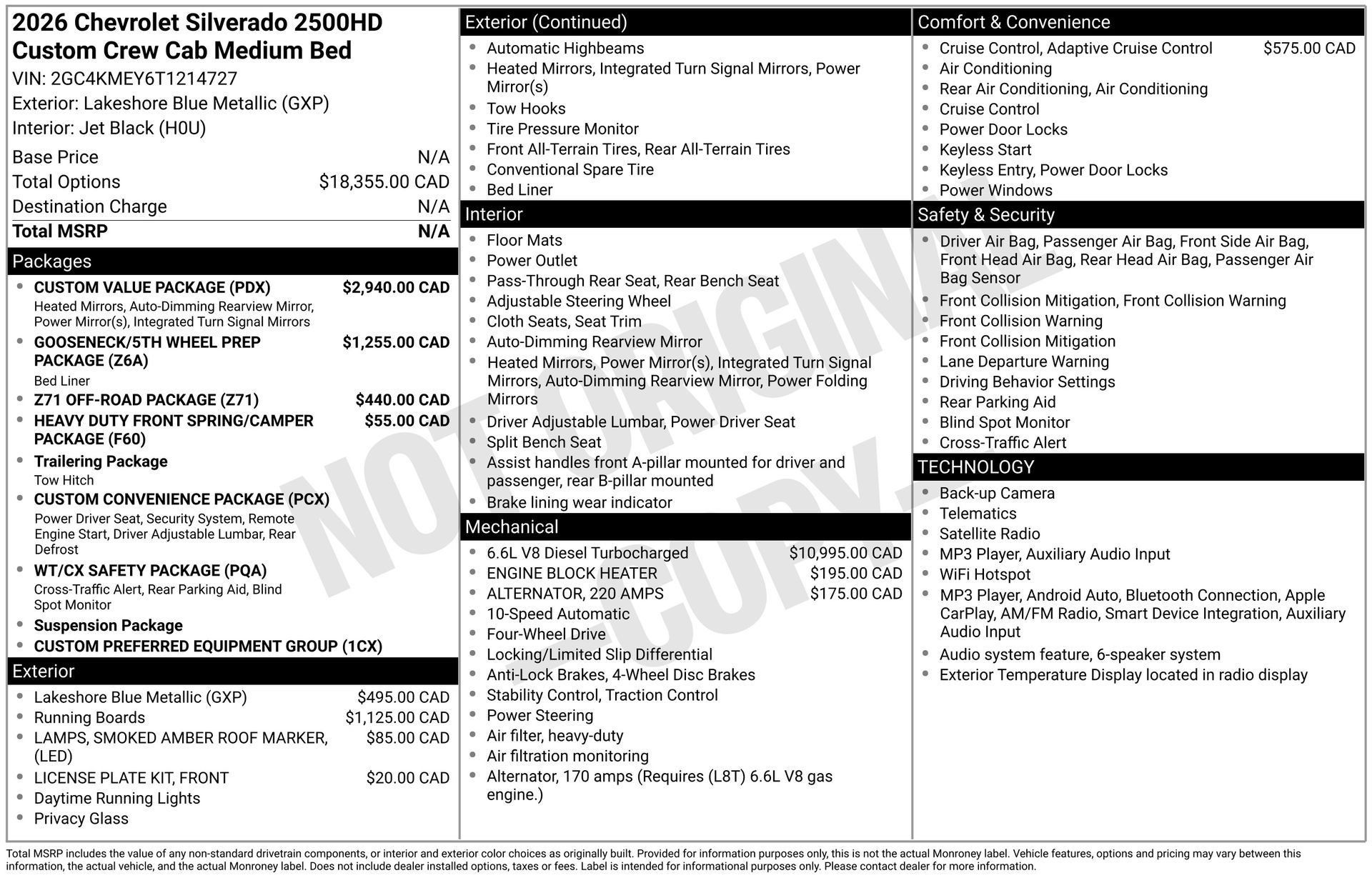 New 2026 Chevrolet Silverado 2500 Custom w/ Custom Value Package AWD/4WD image 5