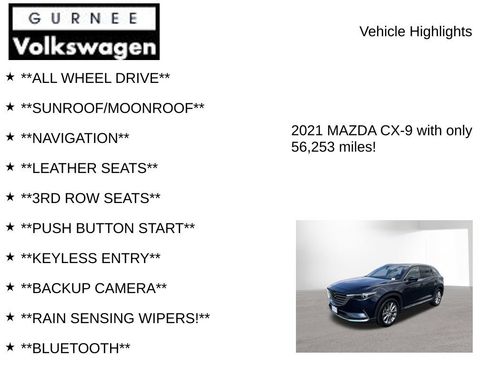 Used 2021 MAZDA CX-9 Grand Touring AWD/4WD image 7