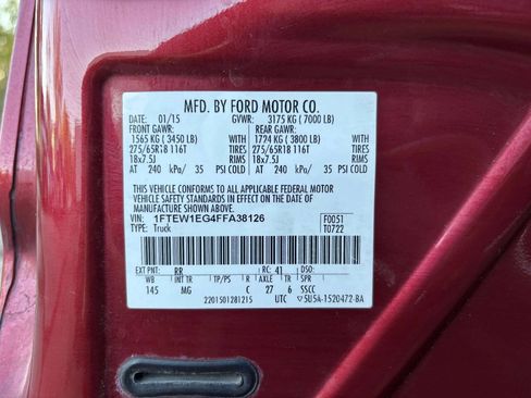 Used 2015 Ford F150 XLT w/ Equipment Group 302A Luxury AWD/4WD image 36