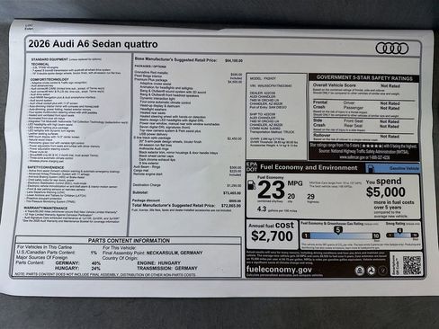 New 2026 Audi A6 Premium Plus image 9