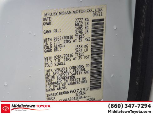 Used 2022 Nissan Frontier S w/ Technology Package AWD/4WD image 38