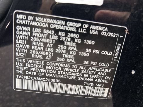 Used 2021 Volkswagen Atlas Cross Sport SEL Premium image 21