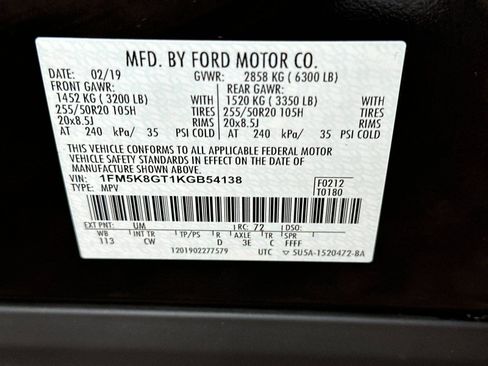 Used 2019 Ford Explorer Sport w/ Equipment Group 401A image 37
