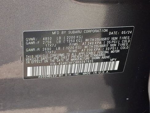 Certified 2024 Subaru Outback Premium w/ Popular Package #1A AWD/4WD image 27