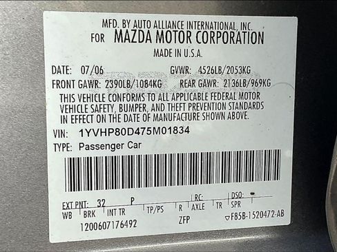 Used 2007 MAZDA MAZDA6 s Sport Value Edition FWD image 18