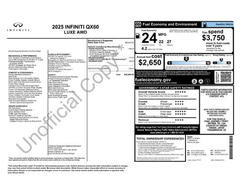 Used 2025 INFINITI QX60 Luxe w/ Vision Package image 32