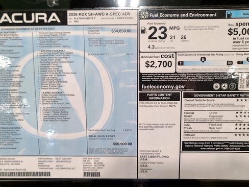 New 2026 Acura RDX A-Spec AWD/4WD image 35