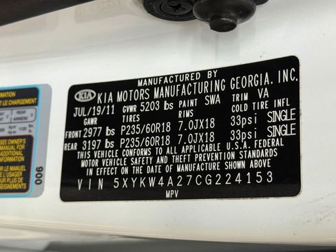 Used 2012 Kia Sorento SX w/ SX Premium Pkg image 37