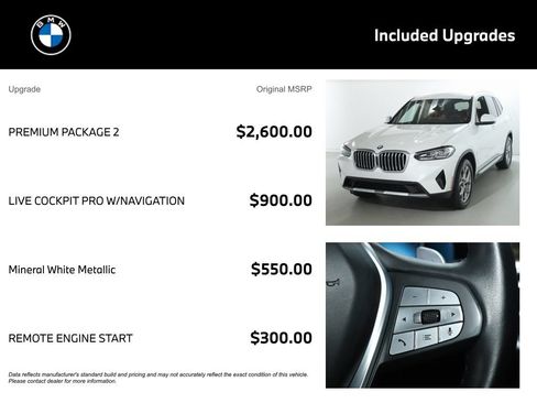 Used 2022 BMW X3 xDrive30i w/ Premium Package 2 AWD/4WD image 4