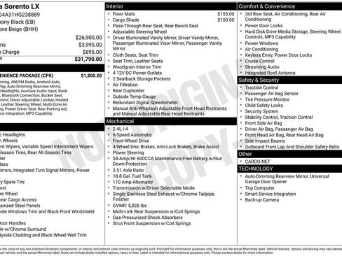 Used 2017 Kia Sorento LX w/ LX Convenience Package image 2