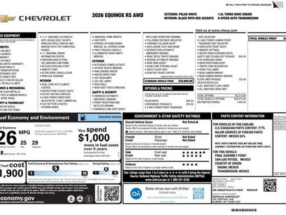 New 2026 Chevrolet Equinox RS w/ Convenience Package III