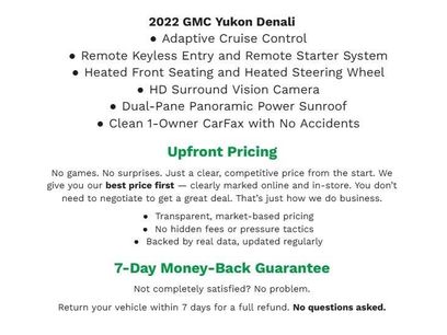 Used 2022 GMC Yukon Denali w/ Advanced Technology Package