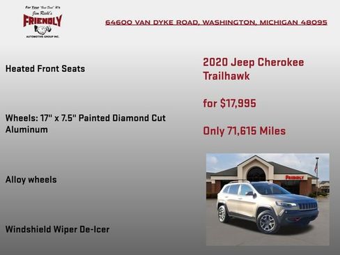 Used 2020 Jeep Cherokee Trailhawk w/ Cold Weather Group image 15