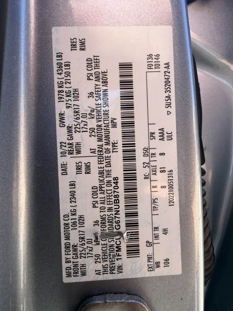 Used 2022 Ford Escape SE w/ Convenience Package FWD image 29