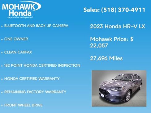 Certified 2023 Honda HR-V LX image 8