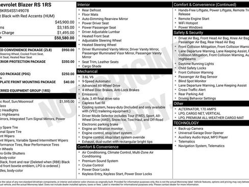 Used 2025 Chevrolet Blazer RS w/ Enhanced Convenience Package image 4