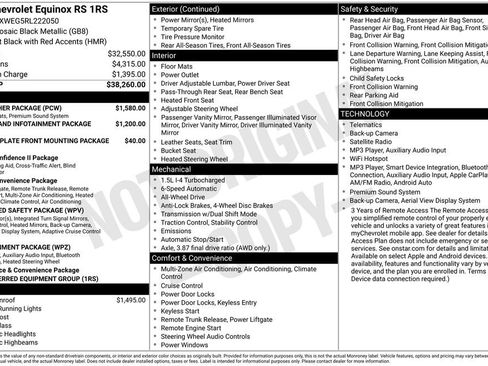 Used 2024 Chevrolet Equinox RS w/ RS Leather Package AWD/4WD image 3