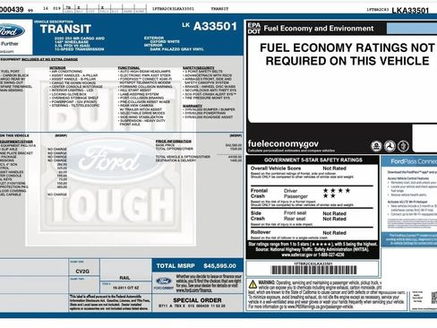 Used 2020 Ford Transit 250 Medium Roof AWD w/ Load Area Protection Package image 25