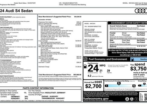Used 2024 Audi S4 Premium Plus w/ Premium Plus Package image 4