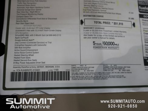 New 2026 Jeep Grand Cherokee Limited w/ Luxury Tech Group II AWD/4WD image 12