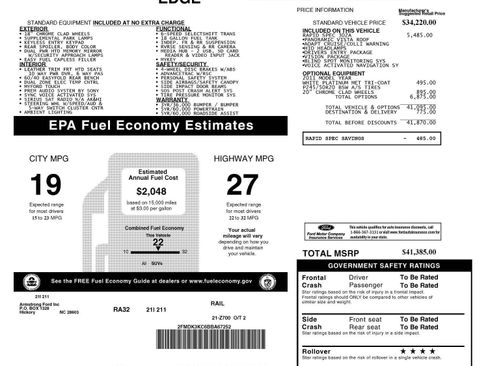 Used 2011 Ford Edge Limited w/ 302A Rapid Spec Order Code image 2