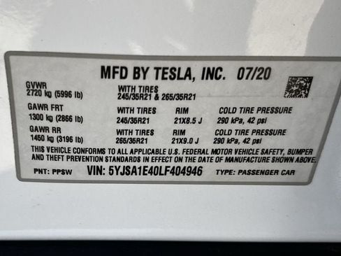 Used 2020 Tesla Model S Performance AWD/4WD image 33