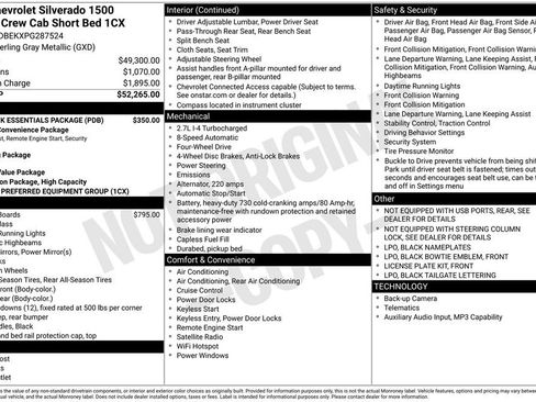 Used 2023 Chevrolet Silverado 1500 Custom w/ LPO, Dark Essentials Package AWD/4WD image 33