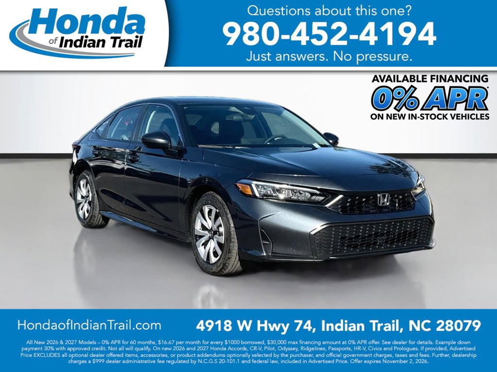 New 2026 Honda Civic LX 360° Tour