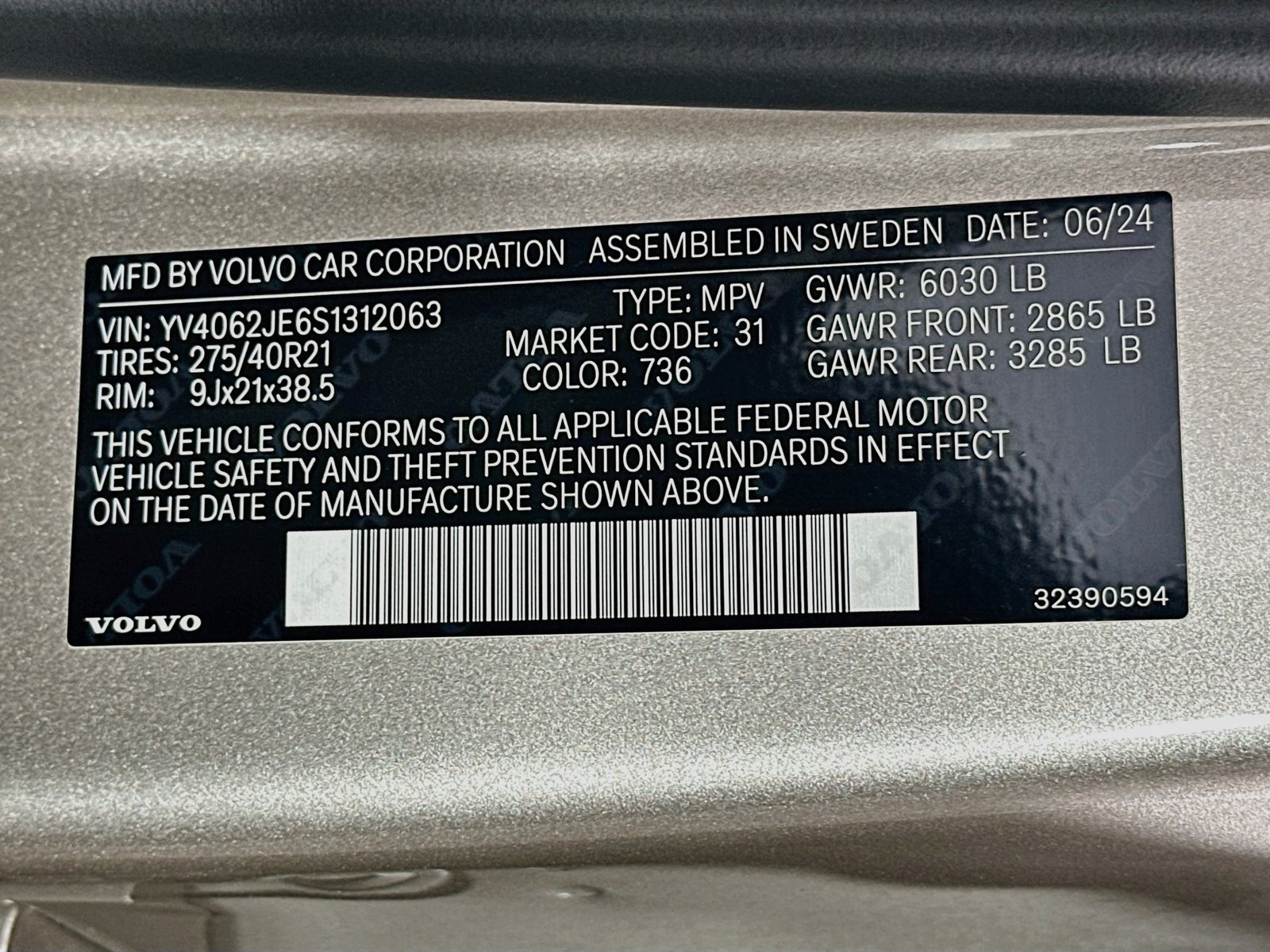 Used 2025 Volvo XC90 B6 Plus w/ Protection Package Premier AWD/4WD image 49