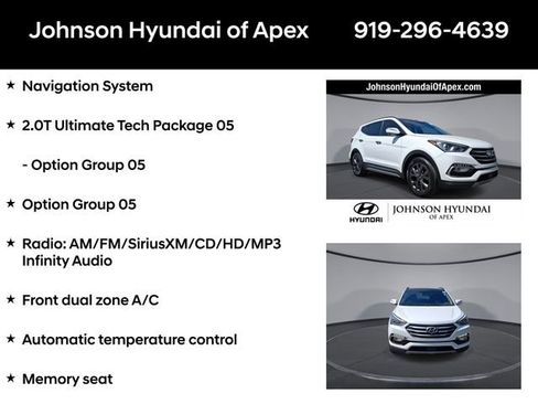 Used 2017 Hyundai Santa Fe Sport w/ 2.0T Ultimate Tech Package 05 FWD image 6