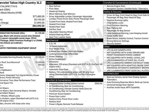 Used 2023 Chevrolet Tahoe High Country w/ LPO, Illumination Package AWD/4WD image 48