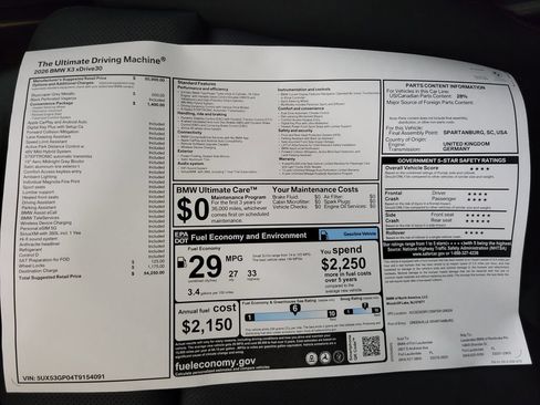 Used 2026 BMW X3 xDrive30i w/ Convenience Package AWD/4WD image 14