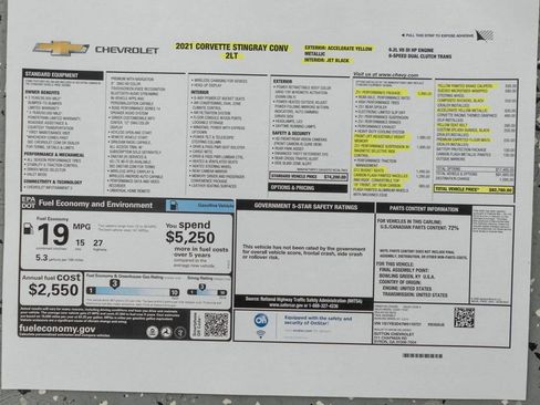 Used 2021 Chevrolet Corvette Stingray Preferred Conv w/ Z51 Performance Package image 50