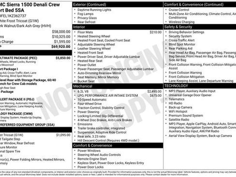 Certified 2019 GMC Sierra 1500 Denali w/ Denali Ultimate Package AWD/4WD image 49
