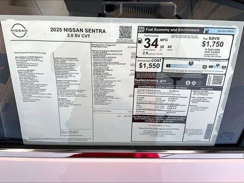 New 2025 Nissan Sentra SV w/ SV Premium Package image 38