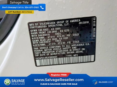 Used 2018 Volkswagen Atlas S image 16