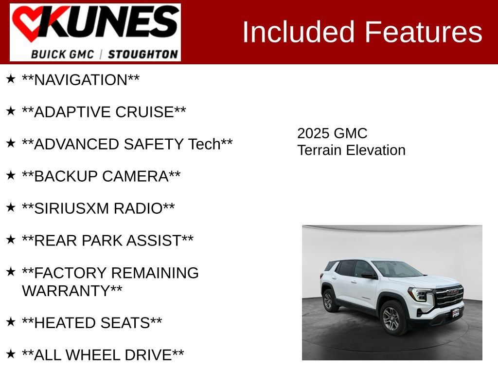 Used 2025 GMC Terrain Elevation AWD/4WD image 2