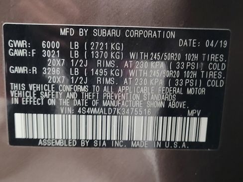 Used 2019 Subaru Ascent Limited image 33